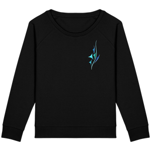 Sweat noir manches raglan confortable au design épuré