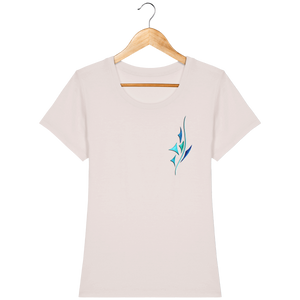 T-shirt coton bio confortable design turquoise