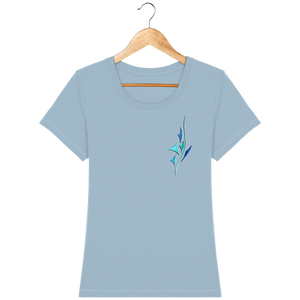 T-shirt coton bio confortable design turquoise