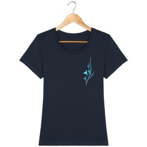 T-shirt coton bio confortable design turquoise