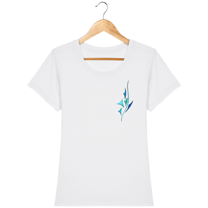 T-shirt coton bio confortable design turquoise