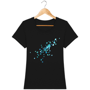 T-shirt coton bio confortable design turquoise