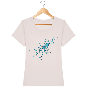 T-shirt coton bio confortable design turquoise