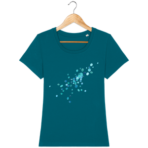 T-shirt coton bio confortable design turquoise