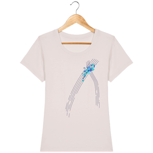 T-shirt coton bio confortable design turquoise