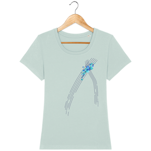 T-shirt coton bio confortable design turquoise