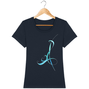 T-shirt coton bio confortable design turquoise