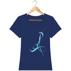 T-shirt coton bio confortable design turquoise