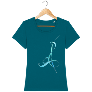 T-shirt coton bio confortable design turquoise