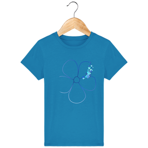 T-shirt enfant en coton bio confortable design fleuri