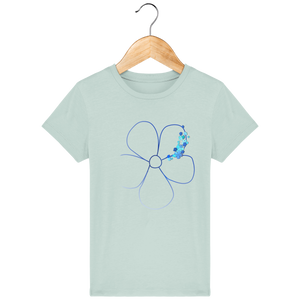 T-shirt enfant en coton bio confortable design fleuri