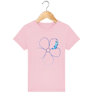 T-shirt enfant en coton bio confortable design fleuri