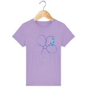 T-shirt enfant en coton bio confortable design fleuri