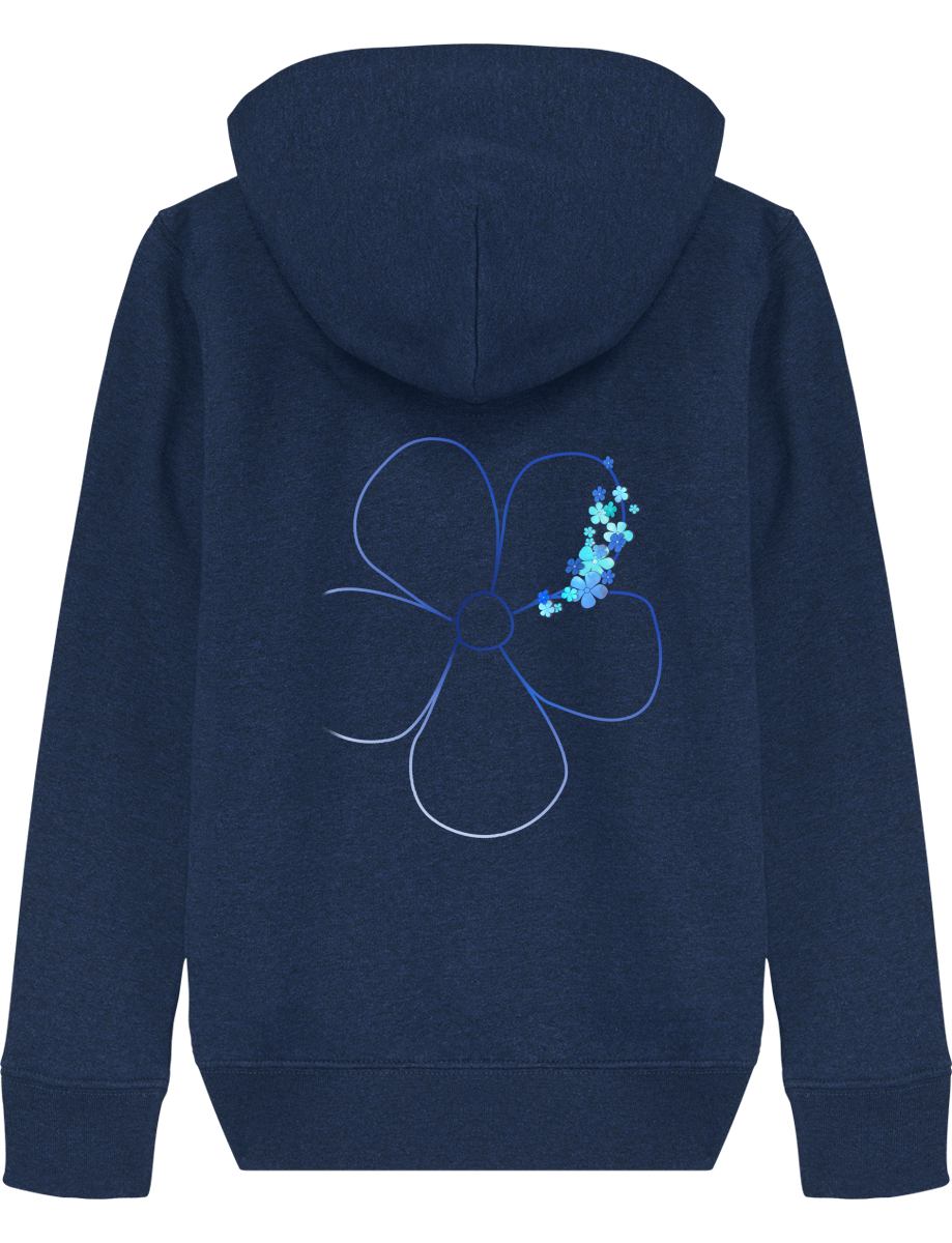 Sweat enfant en coton bio et polyester recyclé - doux et confortable - dos