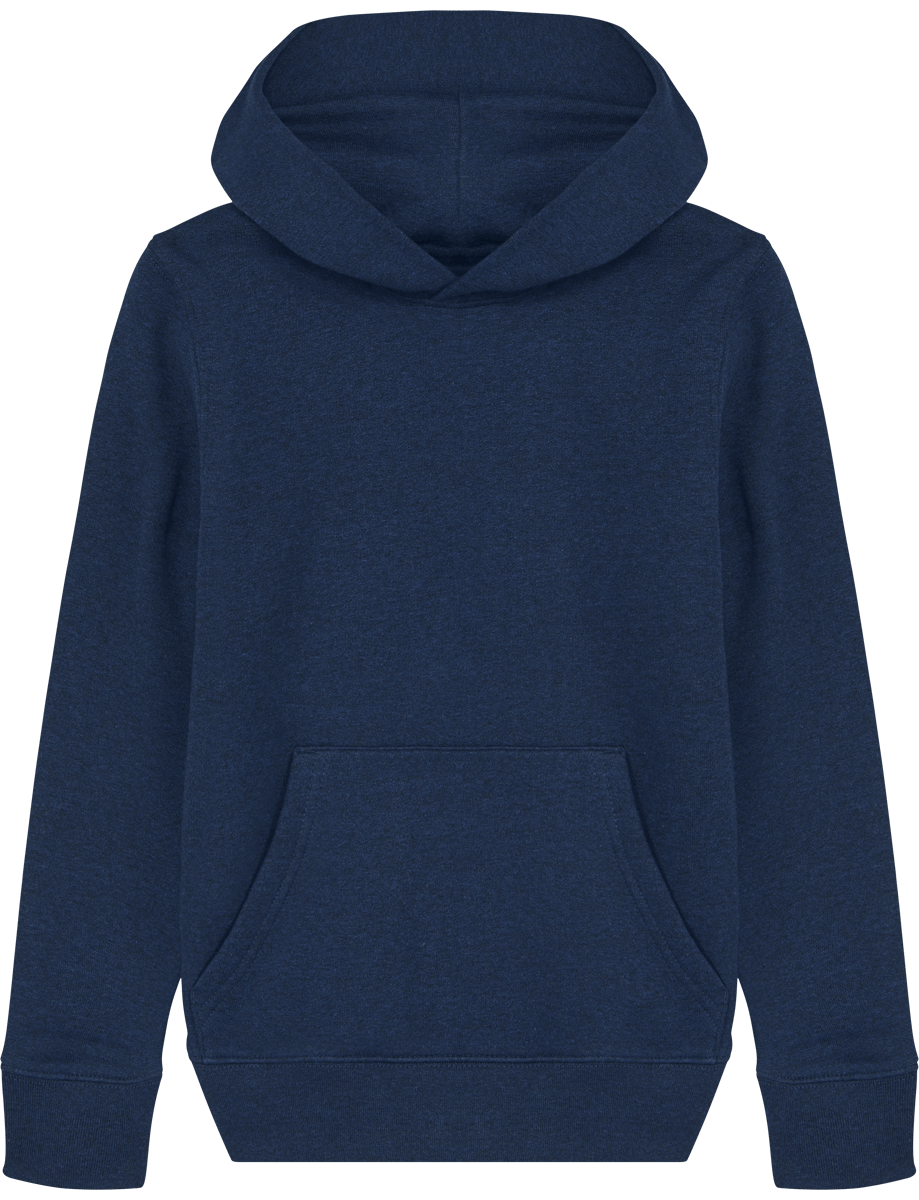 Sweat enfant bleu en coton bio et polyester recyclé - doux et confortable  