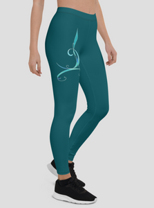 legging vert doux et confortable au motif élégant