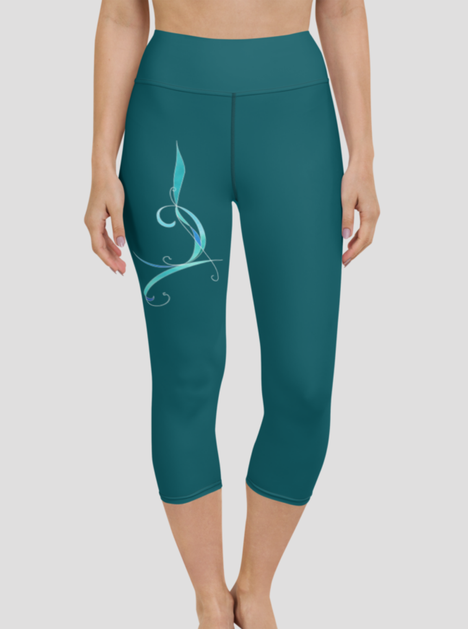 Legging Yoga court aux couleurs lumineuses