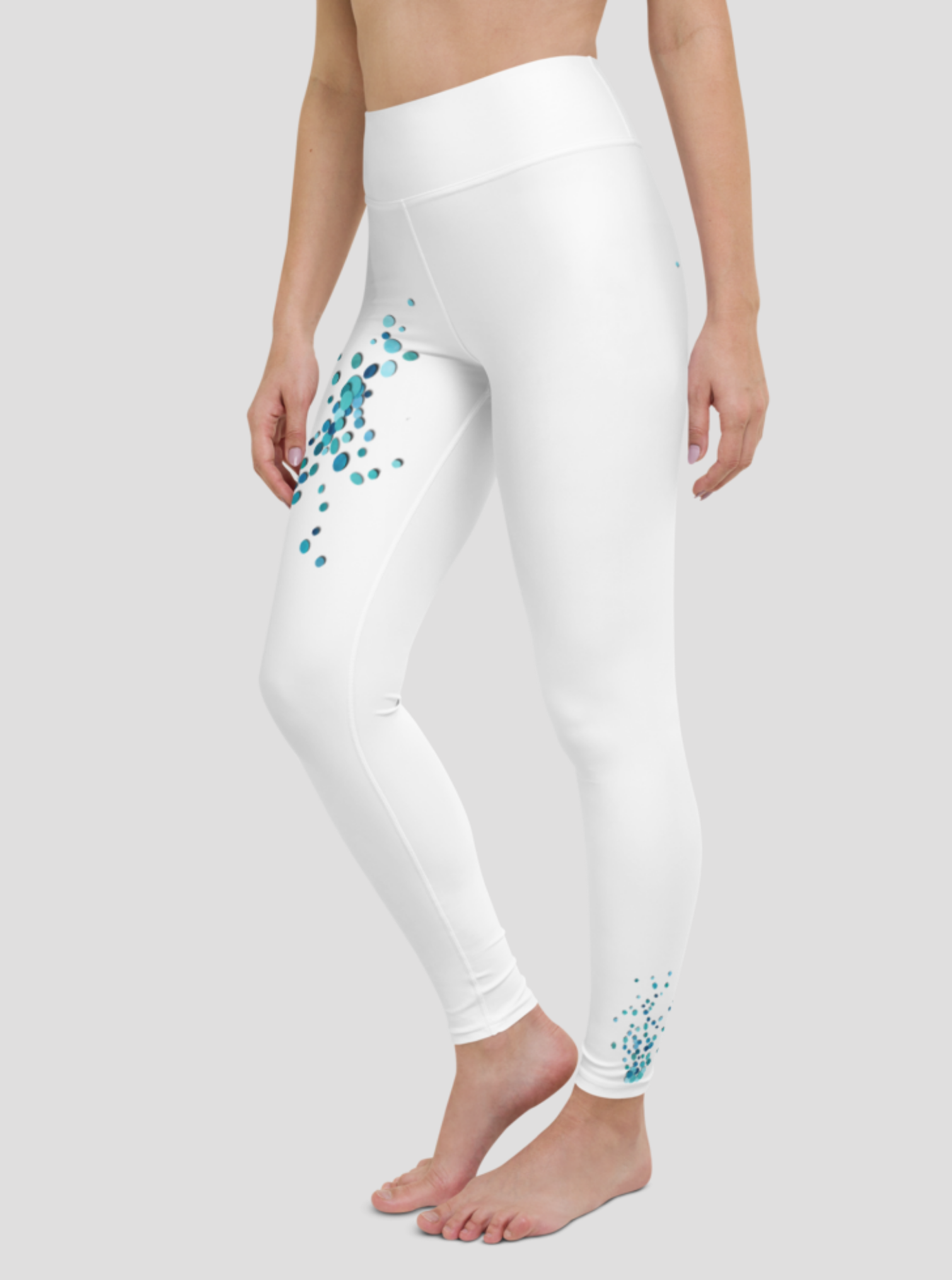 Legging Yoga court au motif inspiré de peintures personnelles