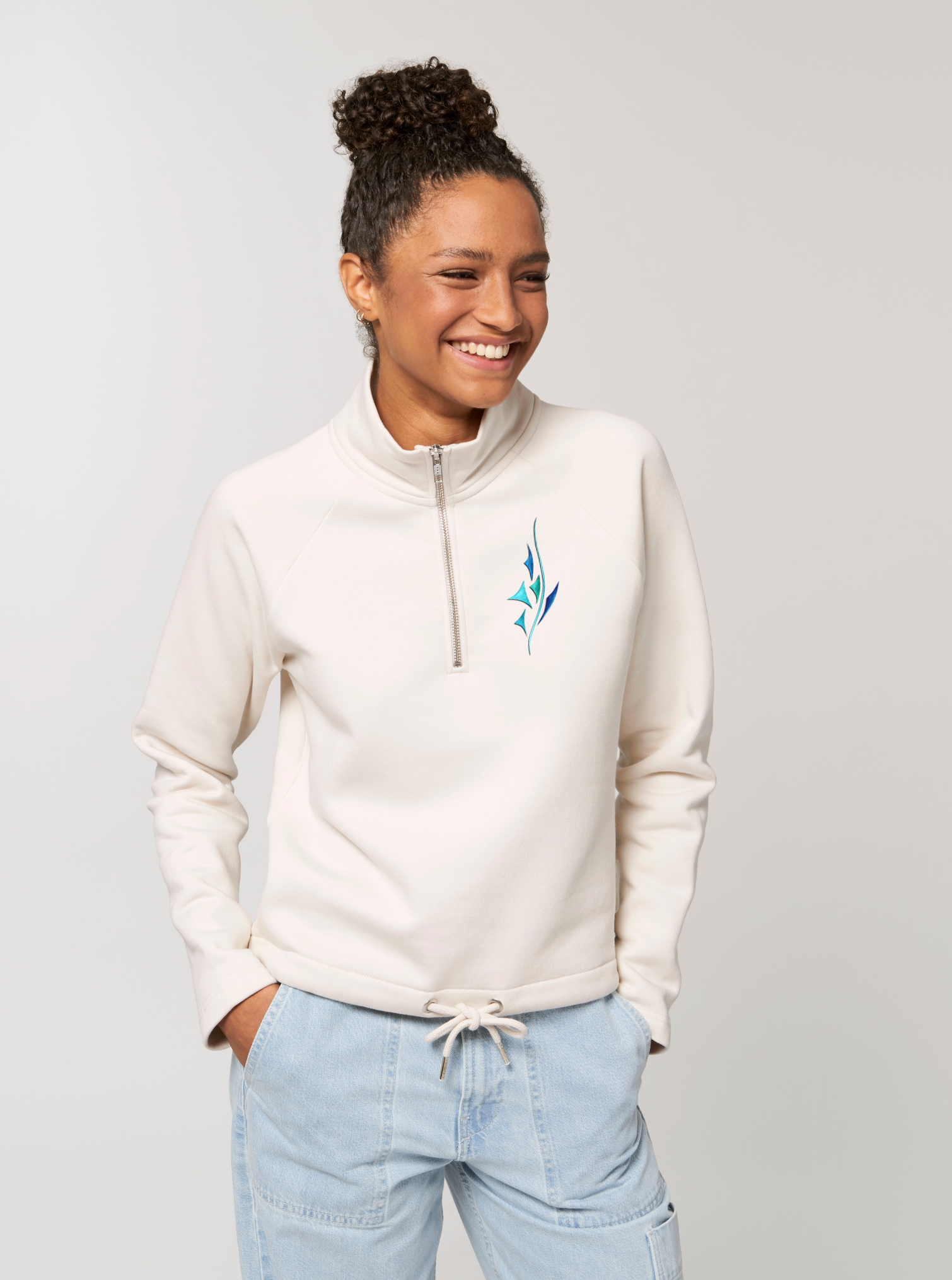 Sweat bio encolure zippée doux et confortable