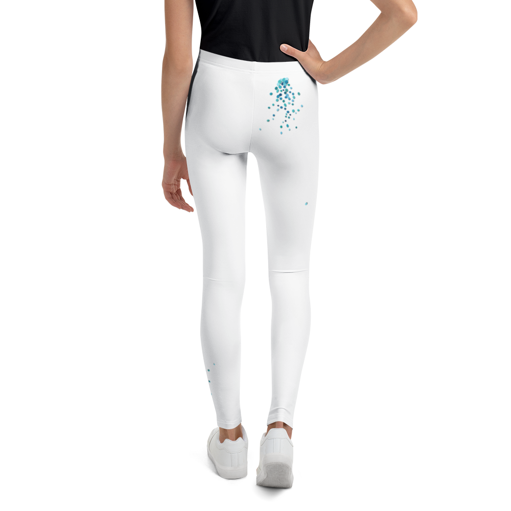 Legging enfant blanc - doux et confortable  - design pep - dos