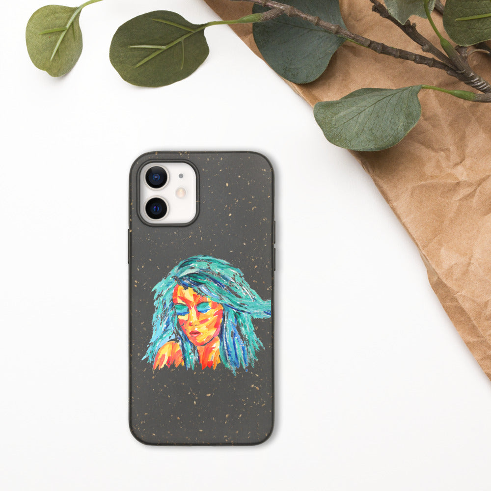 coque i-phone écolo et biodégradable - motif haut en couleurs