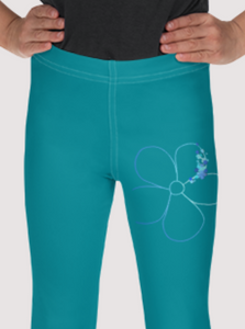 Legging enfant - doux et confortable  - design fleurs 