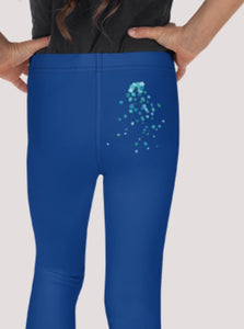 legging enfant bleu ultra doux motif pep - dos