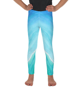 Legging enfant souple et confortable  - design turquoise