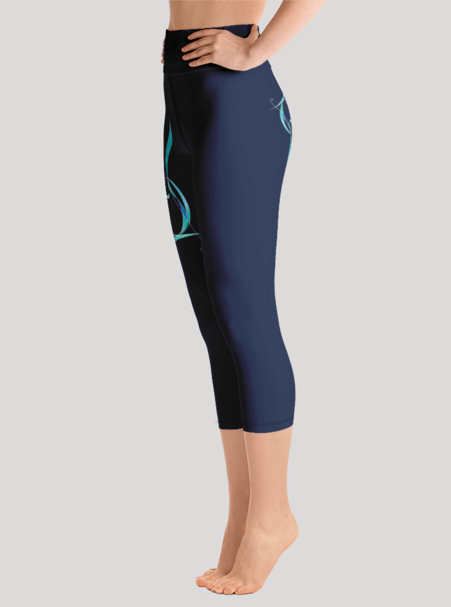 Legging de Yoga court Sangha Navy