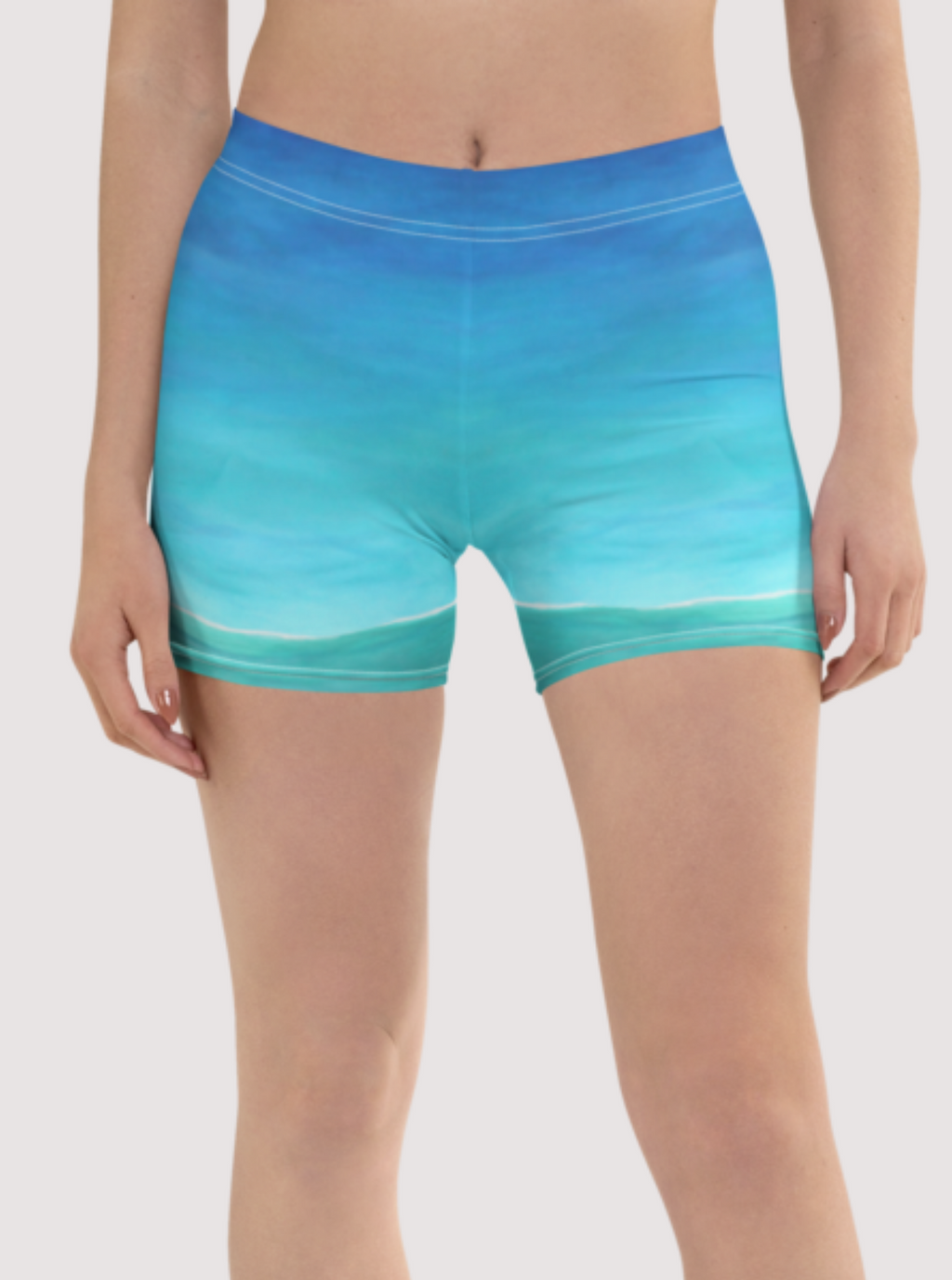 Short turquoise en microfibre - doux et confortable